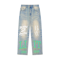 700 collection Sun Fade Raw Hem Denim Jeans