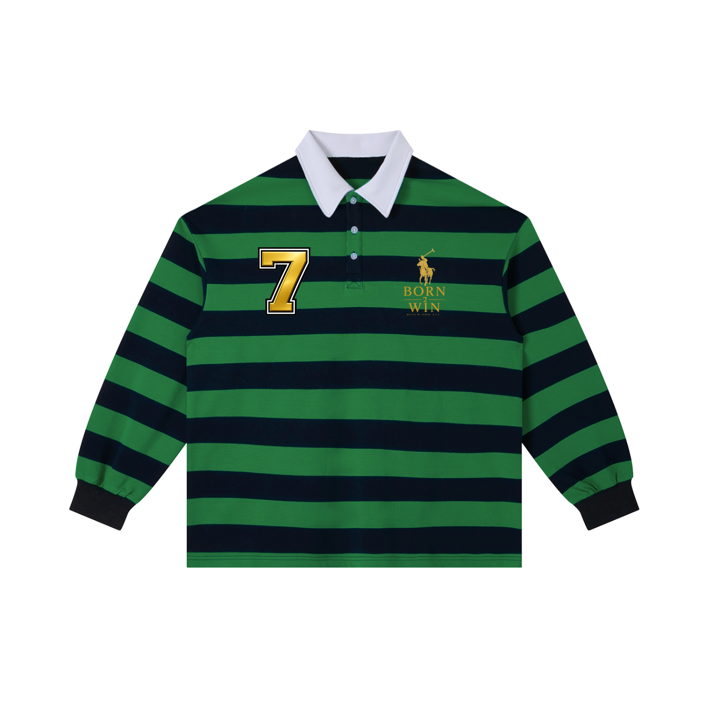 Born2Win Block Stripe Polo Shirt