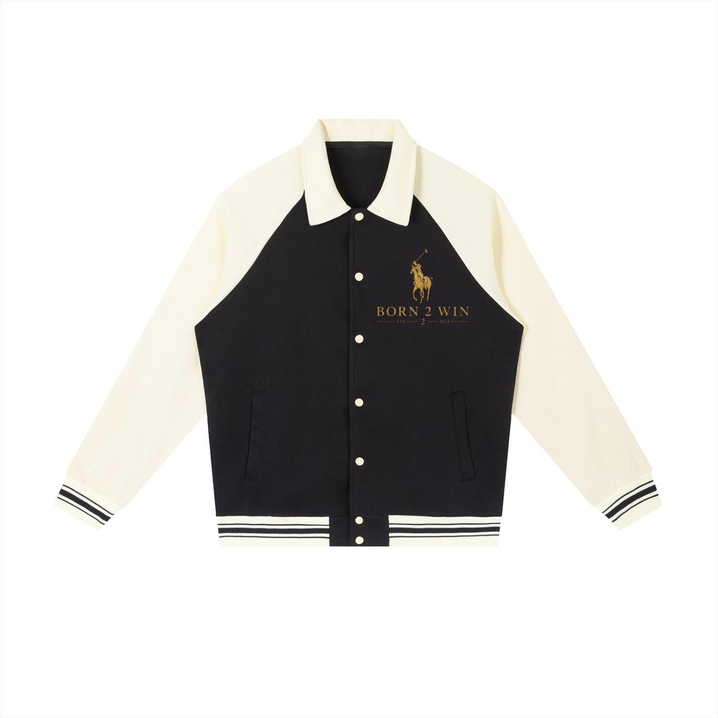 Born2Win Raglan Sleeve Baseball Jacket