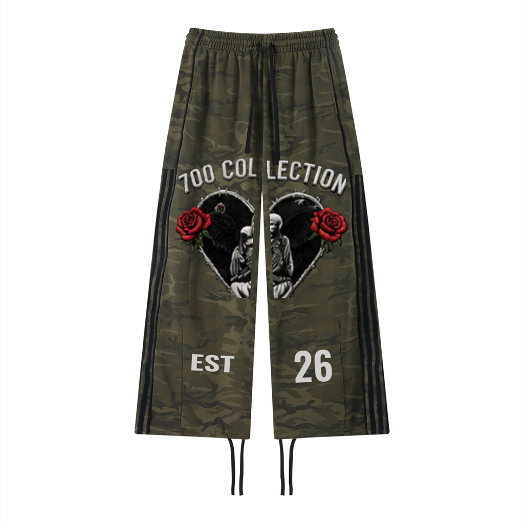 Unisex Camo Wide Leg Sweatpants