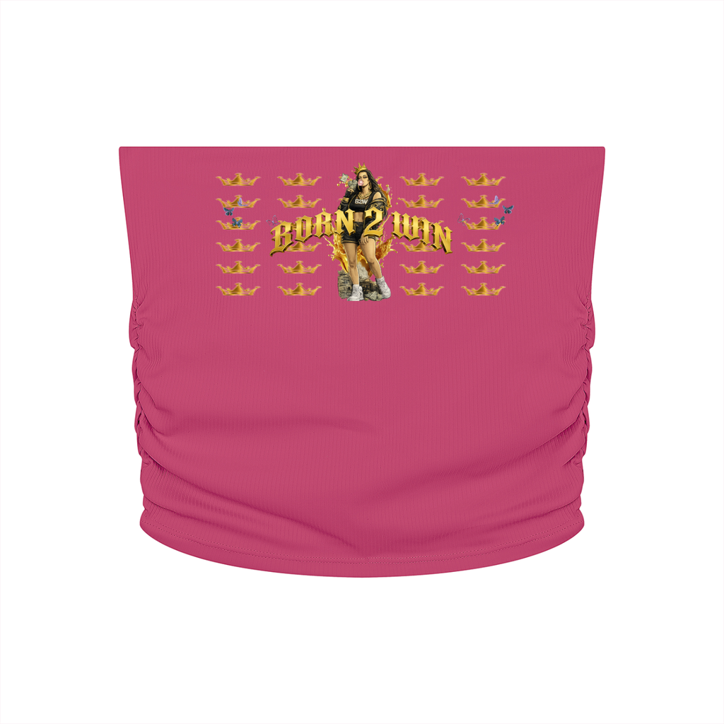 Women’s Ruched Cropped Yoga Tube Top