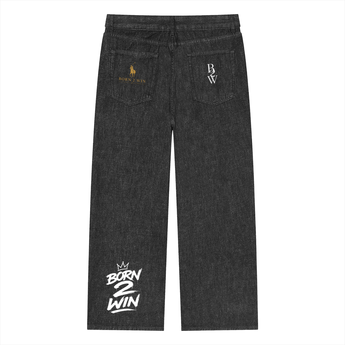 Unisex Vintage Wash Straight Leg Jeans
