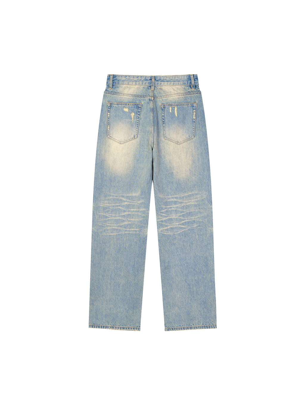 700 collection Sun Fade Raw Hem Denim Jeans