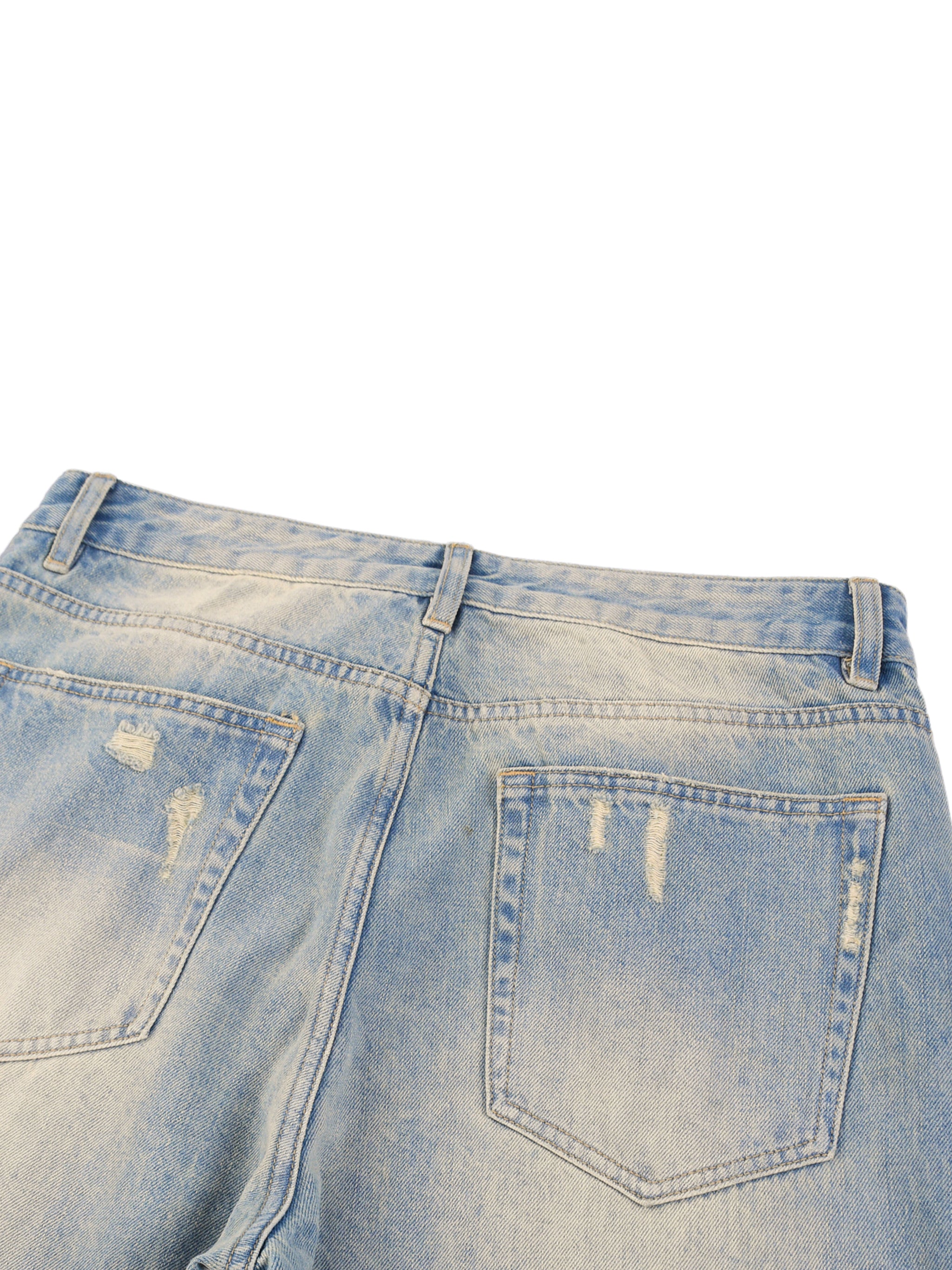 700 collection Sun Fade Raw Hem Denim Jeans