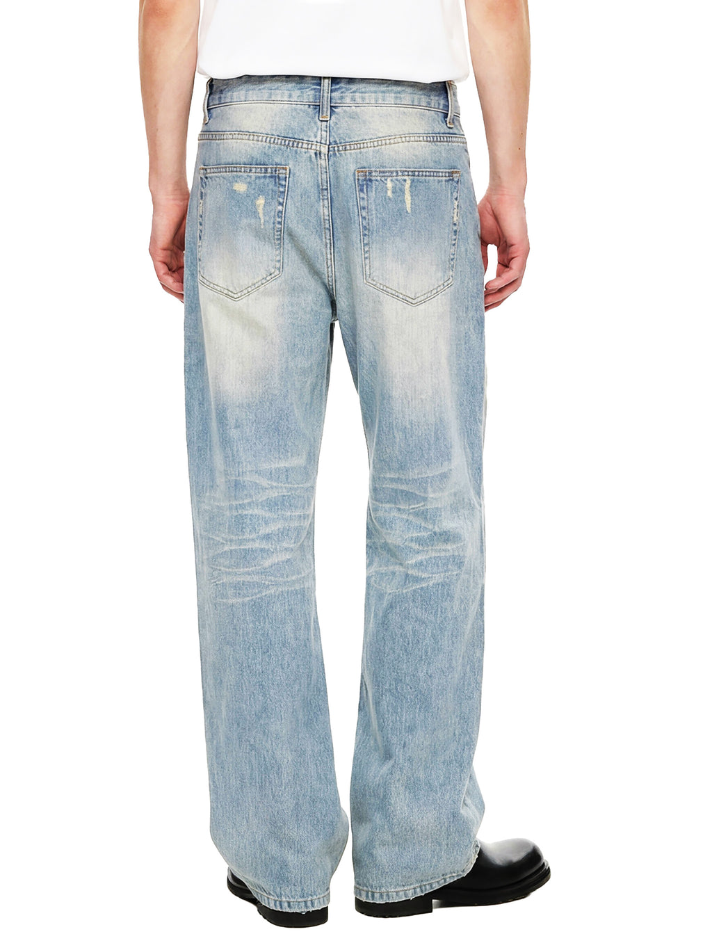 700 collection Sun Fade Raw Hem Denim Jeans